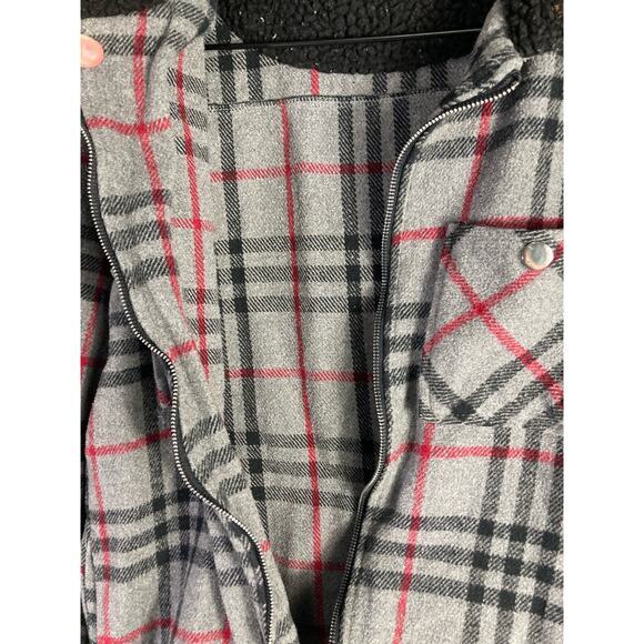 WeSC Unisex Plaid Fleece-Lined Full-Zip Shirt Jacket Size M Multicolor - Picture 9 of 11
